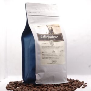 Sachet de café Catimor Morère 1897 en grains, emballage artisanal, café corsé cultivé à Dalat Vietnam
